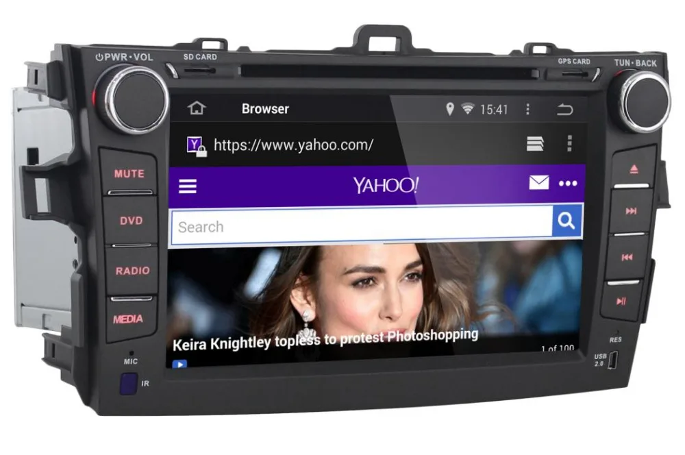 Четырехъядерный 1024*600 HD двойной 2 Din Android 5.1.1 Автомобильный GPS навигатор для Toyota Corolla