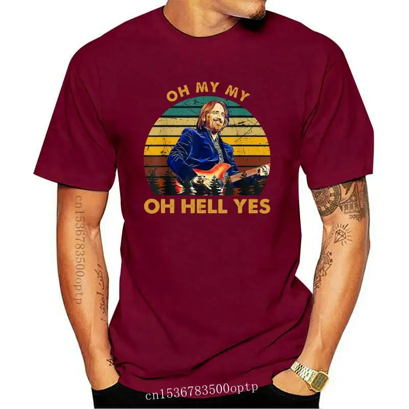

New Oh My My Oh Hell Yes Petty Funny Music Vintage Men's T-Shirt Cotton Black Tee Harajuku T Shirt Men Vintage Graphic T-shirt M