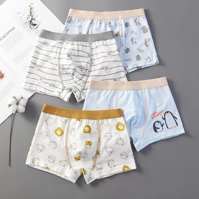 6Pcs/lot Cartoon Kids Boys pure Cotton Underwear 100%cotton Children's Pants Baby Boxer Underpants Briefs Boy Underware 2-16T