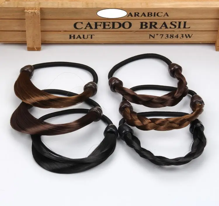 

Fashion Ladies Wig Rope Elastic Twisted Adjustable Headband Wrapped Rayon Wig Braided Headdress Girls Braid Hair Accessories