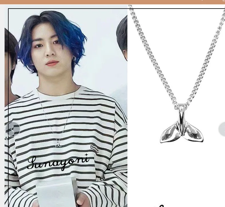 Ожерелье KPOP BTS Bangtan Boys Jungkook Длинная цепочка колье ожерелье для мужчин женщин хвост