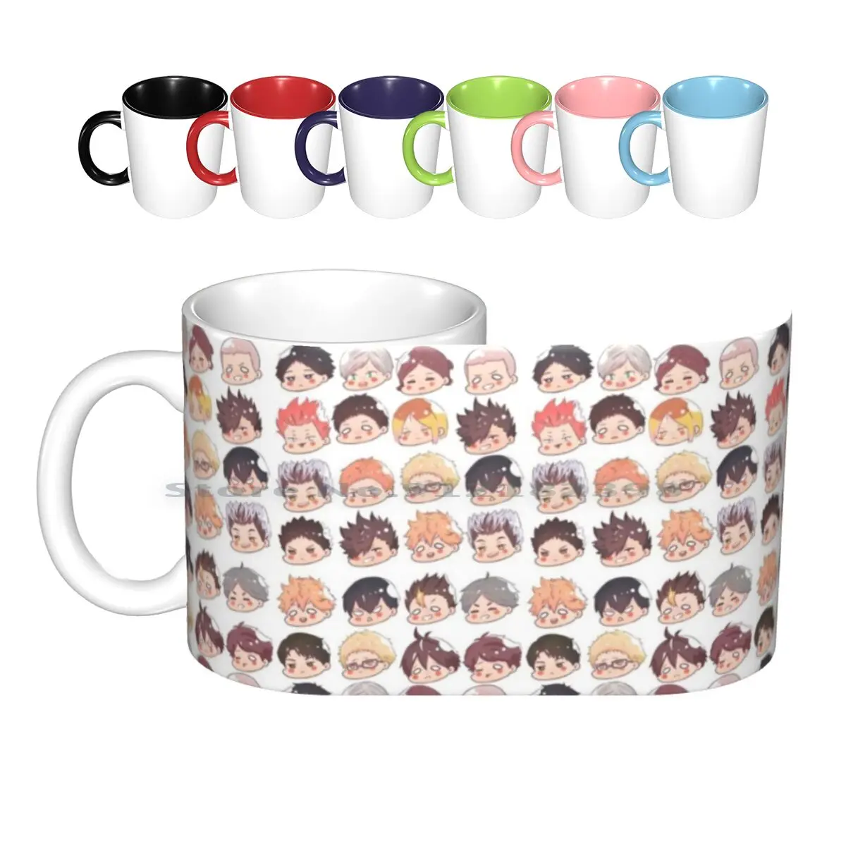 

Haikyuu Chibi Heads Ceramic Mugs Coffee Cups Milk Tea Mug Haikyuu Hq Anime Anime Boy Shonen Shounen Sport Volleyball Volley