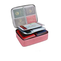 travel document storage bag muti layer passport certificate handbags waterproof sorting with zipper case finishing organizer bag