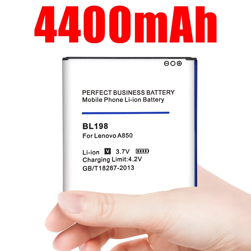 4400 мАч BL198 BL 198 bl198 батарея для Lenovo A850 A860E S890 A859 A830 K860 K860i A678T S880 S880i|Аккумуляторы