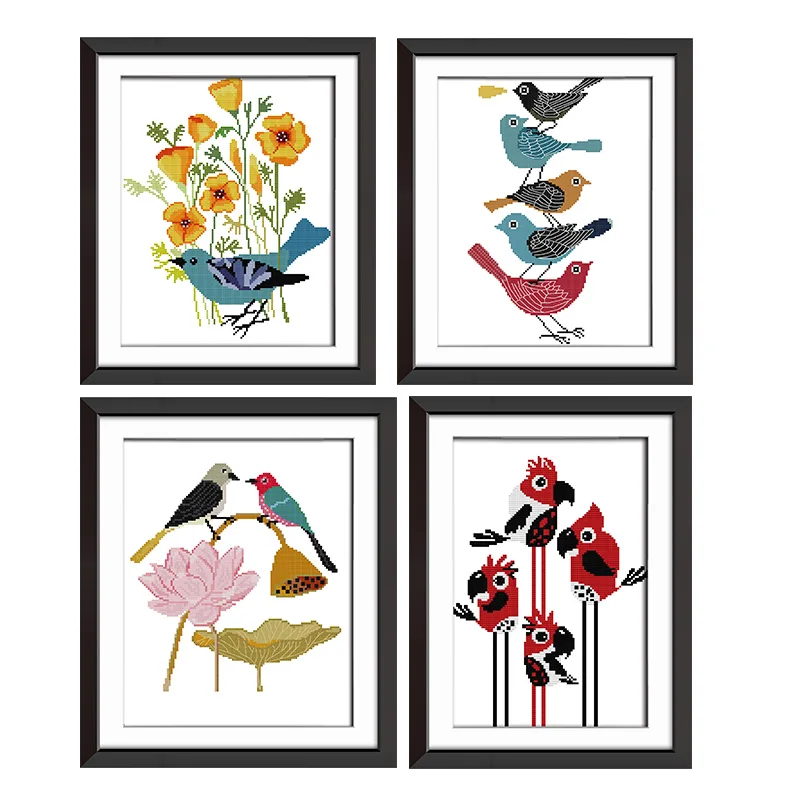 Набор для вышивки крестиком с изображением милой птицы|Упаковка| |