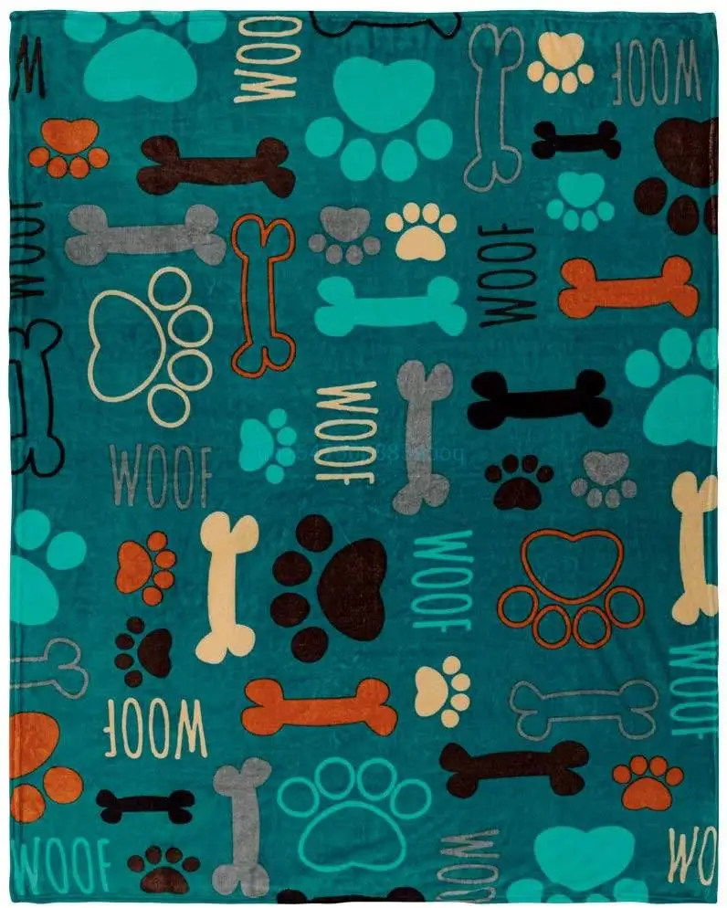 

Infinity Republic Puppy Paws Dog Lovers Soft Plush Blanket/ Perfect for Gifts, Pets, Decor, etc!