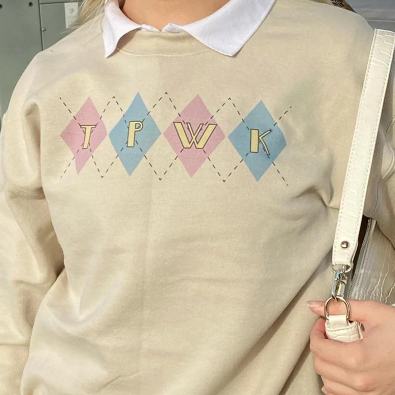 

HS Sweatshirt TPWK printed pullover Crew Neck long-sleeved