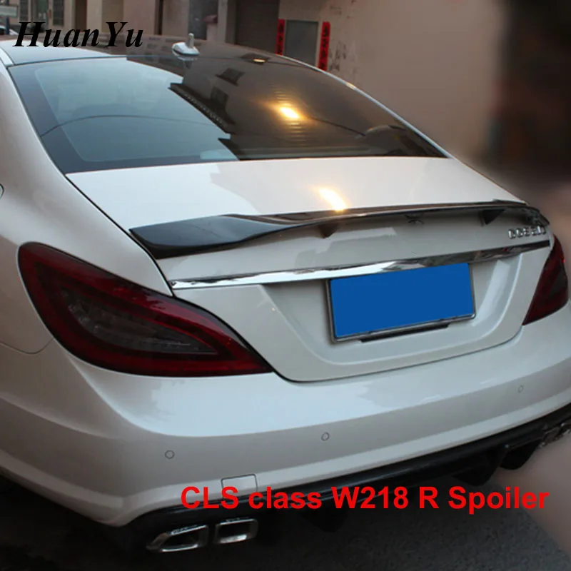 W218 R спойлер на багажник из углеродного волокна для Mercedes benz CLS Class 2011 2016 глянцевые