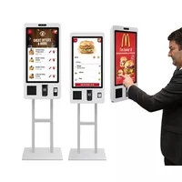 kfc restaurant 21 24 27 32 inch touch screen cashless pos fast food self service order checkout payment terminal kiosk machine