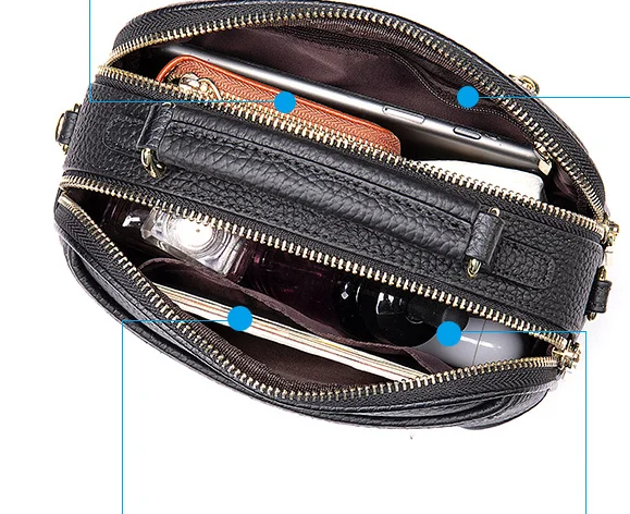 

Fashion Female Handbag Cowhide Square Casual Outdoor One-Shoulder Diagonal Bag