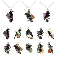 tafree crow various shapes jewelry long chain necklace resin epoxy design tiny epoxy pendant necklace jewelry gifts for girls