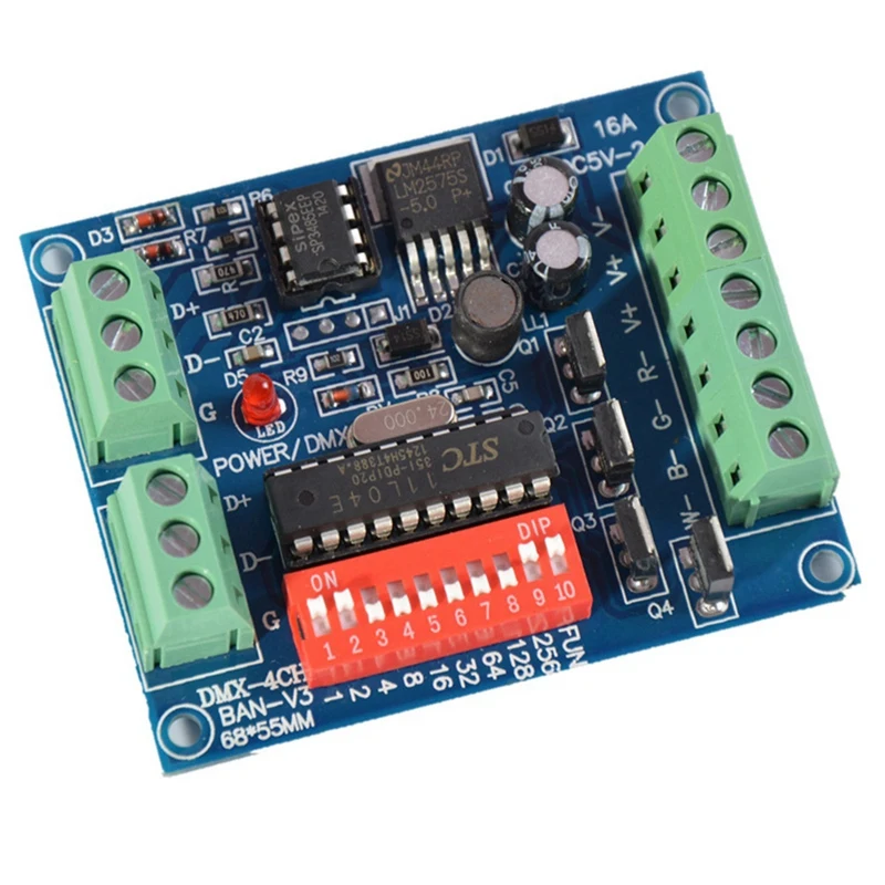 

DC5V-24V 4CH-Channel RGB регулятор яркости с постоянным напряжением, обычное анодированное освещение/светодиодный модуль лампы