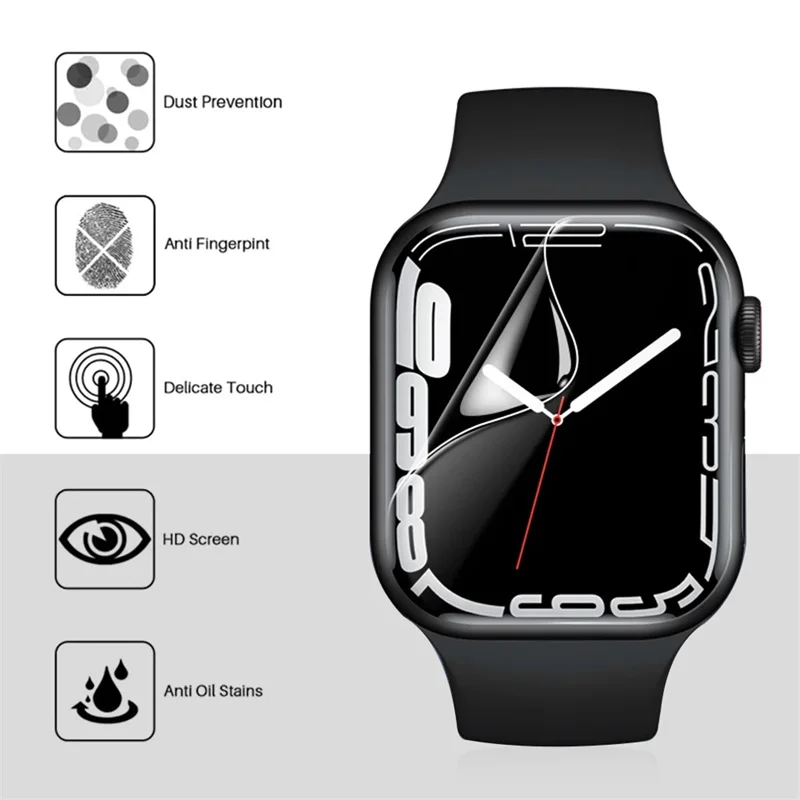 soft hydrogel full screen protector film for apple watch 7 6 se 5 45mm 44mm 40mm not glass for iwatch 4 3 2 1 42mm 41mm 38mm free global shipping
