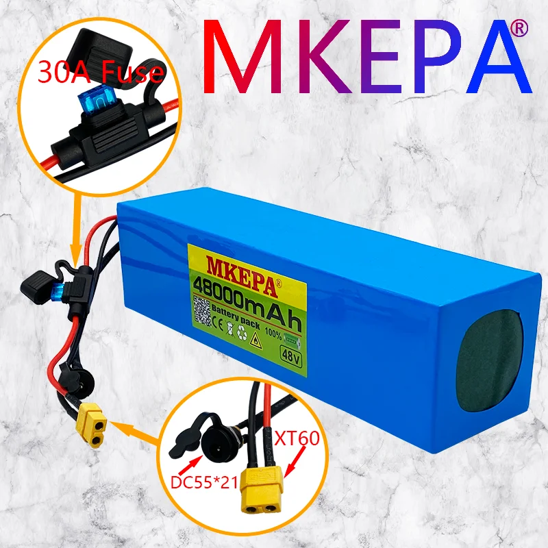 13S3P 48V 48000Ah lithiumion battery 1000w Lithiumion Battery Pack For Electric bicycle Scooter BMS+fuse device | Электроника