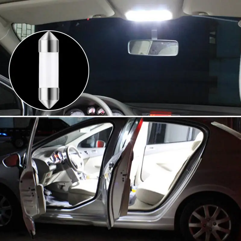 Светодиодные лампы C10W C5W для внутреннего освесветильник автомобиля 31 мм 36 39 41/42 12