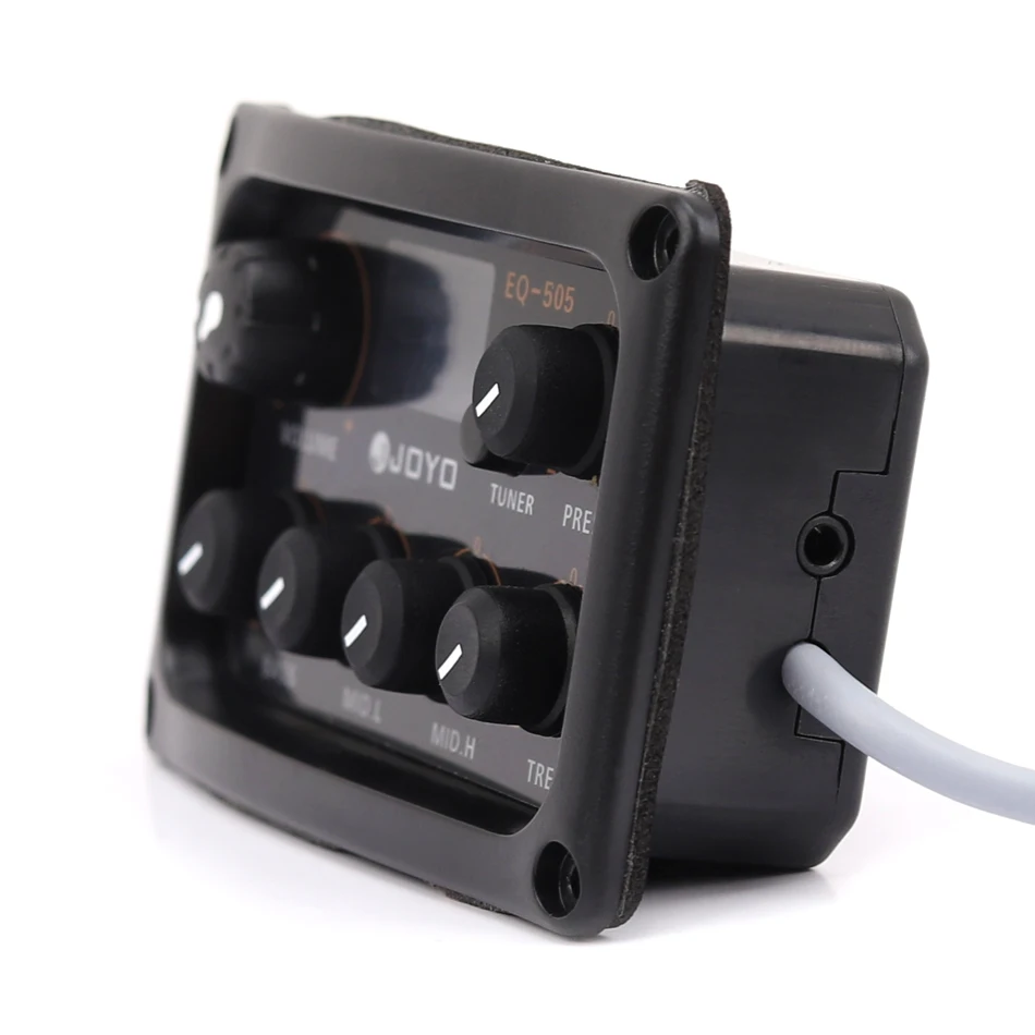JOYO EQ-505 предусилитель акустической гитары Пикап 5 диапазон с ЖК-тюнер тройной, средний, управление НЧ регулятор громкости полный комплект