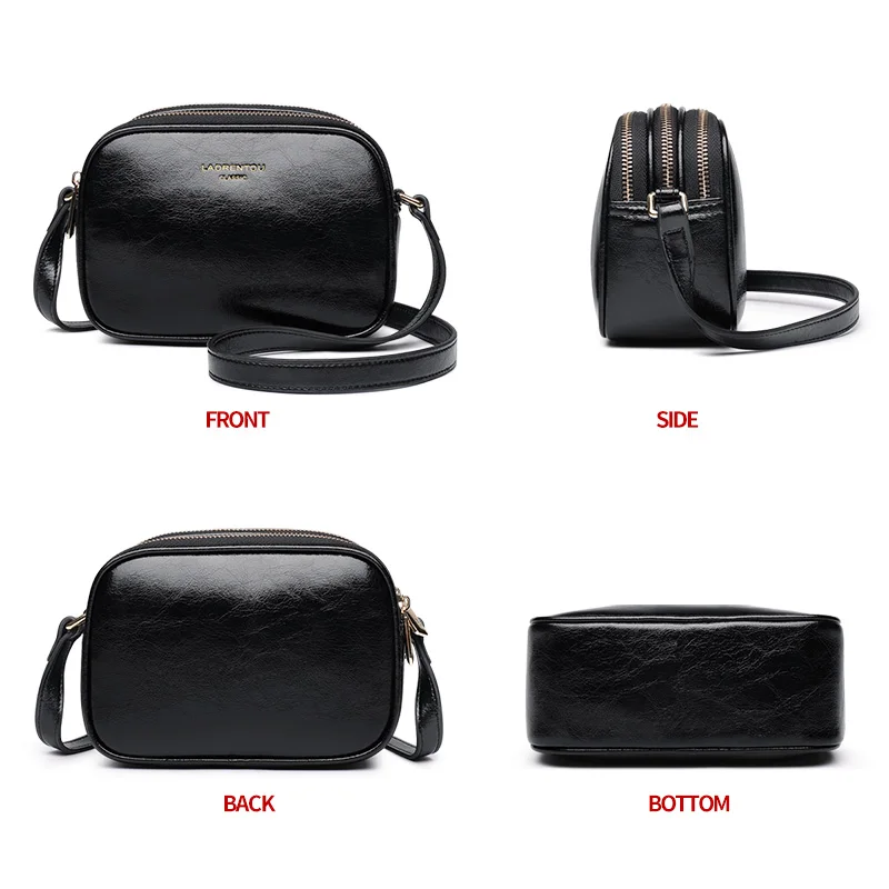 Женская сумка-Кроссбоди LAORENTOU черная многофункциональная вместительная