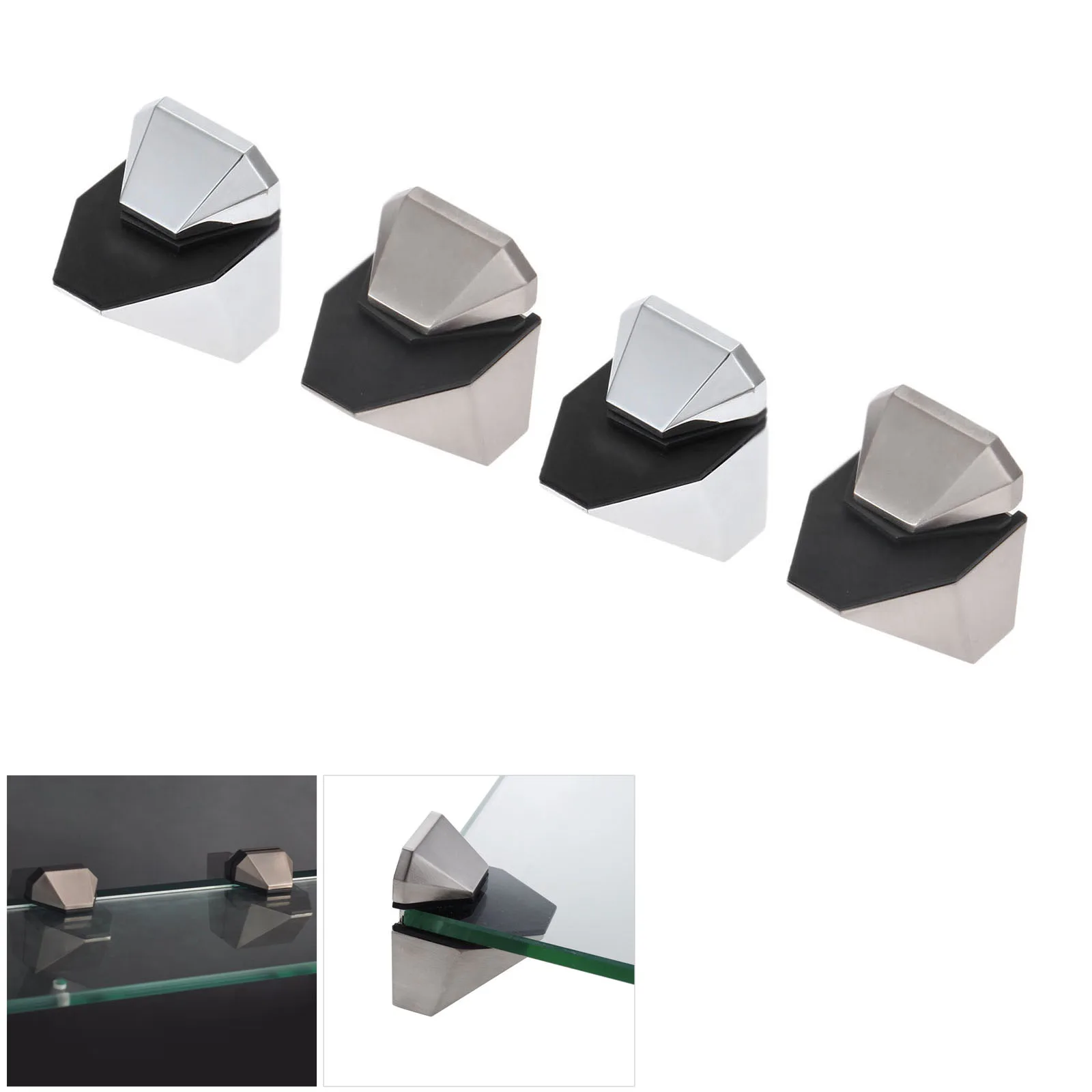 DRELD 2 шт. регулируемые стеклянные зажимы кронштейны с покрытием из стекла