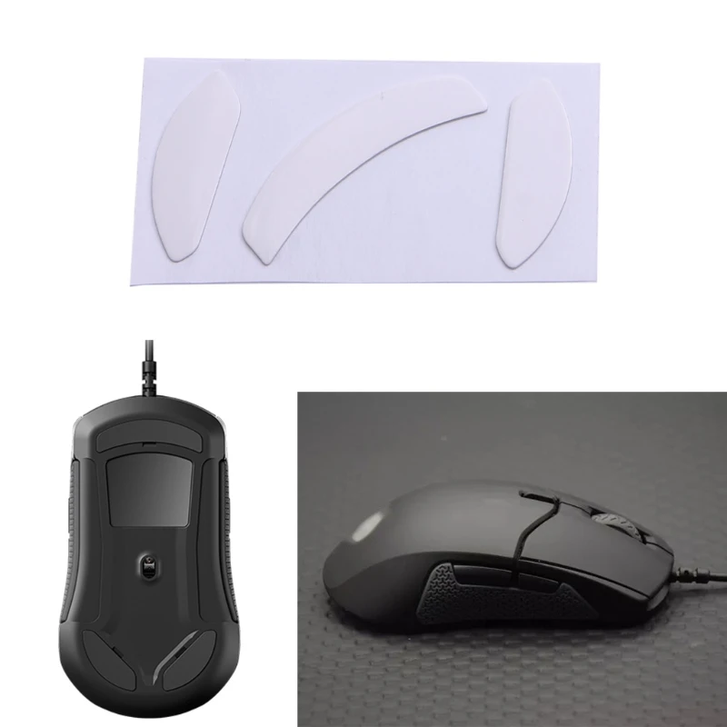 

35EA Mouse Skates Pads 1Pack White Rounded Curved Edges Mouse Feet Replacement Compatible with Steel Serie Sensei 310 Mouse