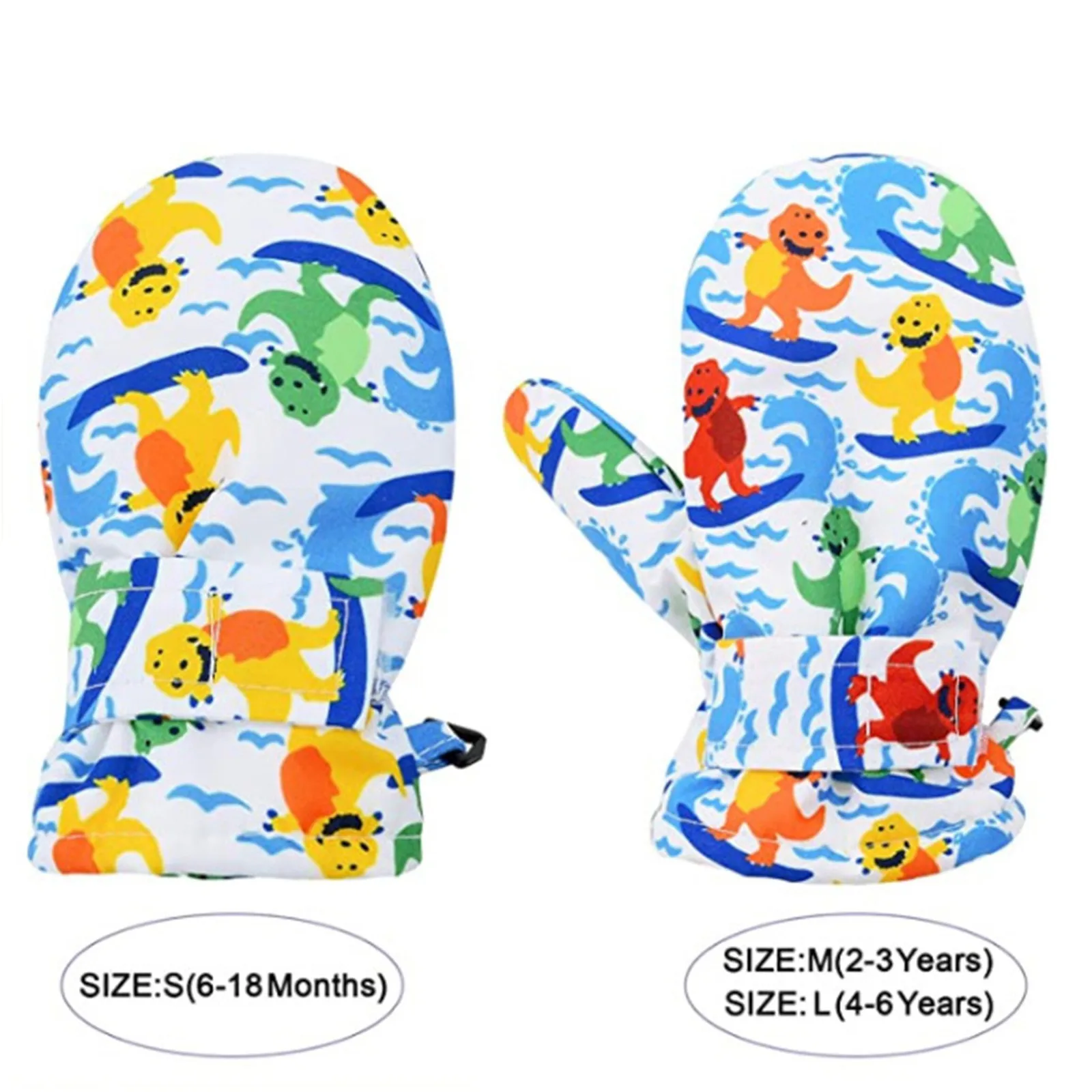 Водонепроницаемые ветрозащитные зимние перчатки для детей рукавицы маленьких