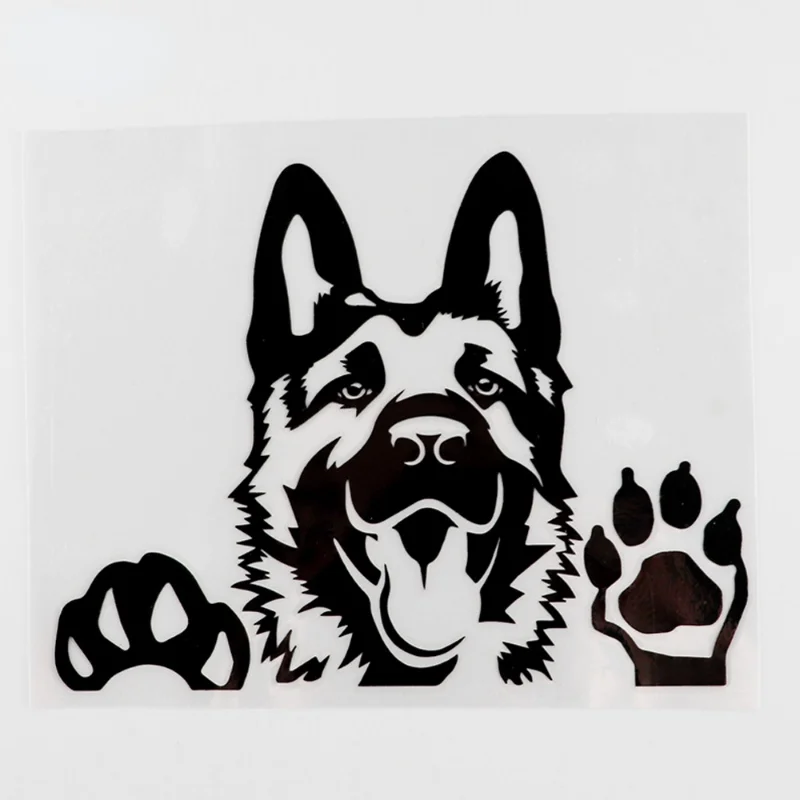 

Car Sticker Art Decal German Shepherd Dog Vinyl Black/Silver 15cm*10cmWaterproof and Sunscreen