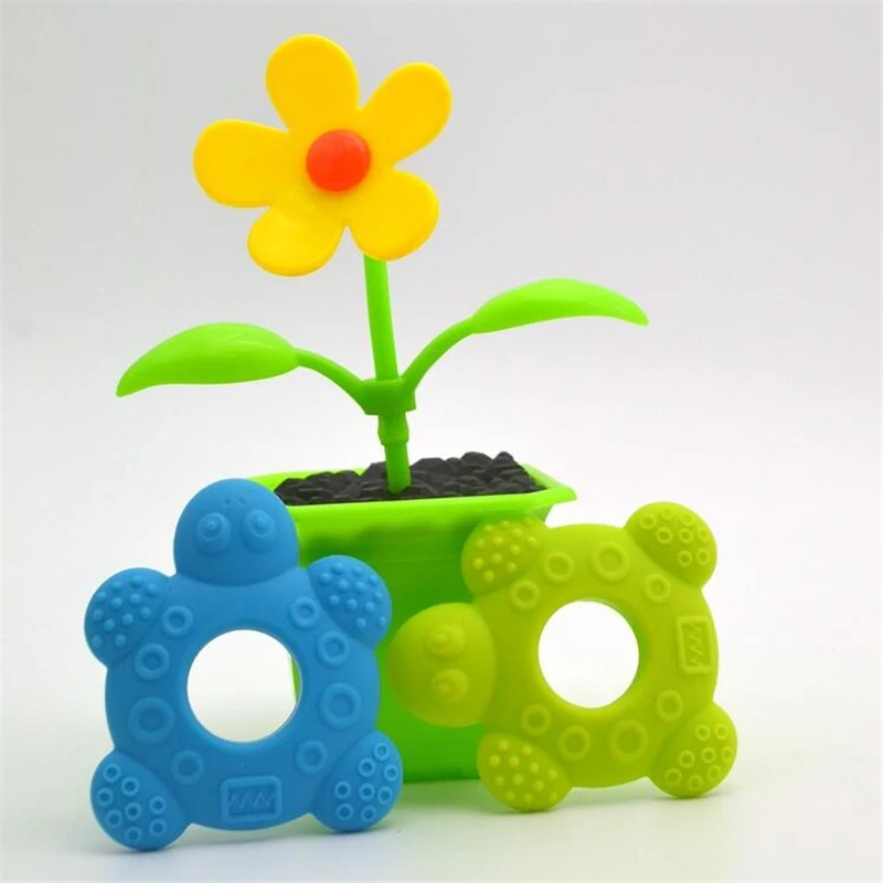 

NEW Baby Teether BQA Free Silicone Chewing Teethers Safety Infant Teething Newborn Tooth Tortoise Children Training Toys