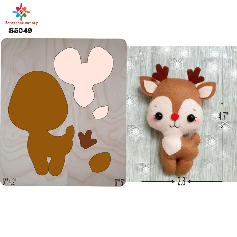 Аксессуары для рождественских deer-3die деревянные штампы Regola Acciaio die Misura S5049 | Дом и