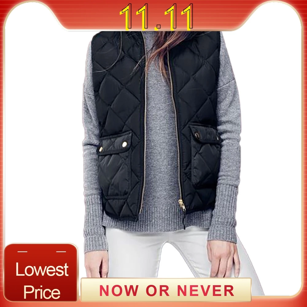 Женские модные тонкие пальто новая Брендовая женская безрукавка зимний жилет