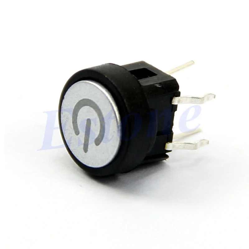 

Green LED Light Push Button Power Symbol Computer Case Switch Momentary Latching