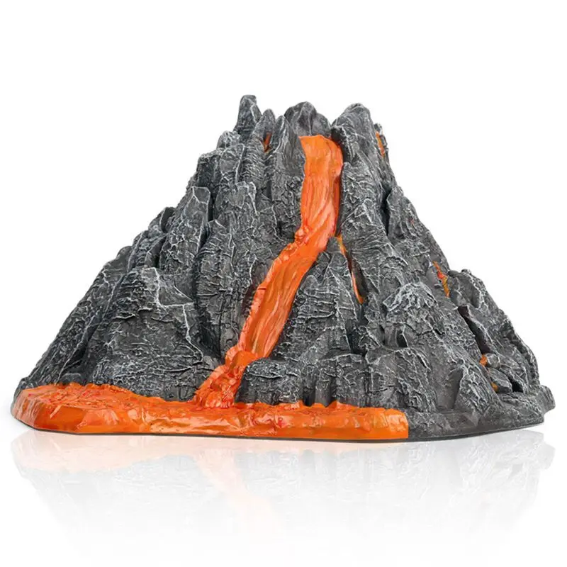 

Simulation Volcano Model Spray Red Light Train Dinosaur Model Toy Accessories 19QF