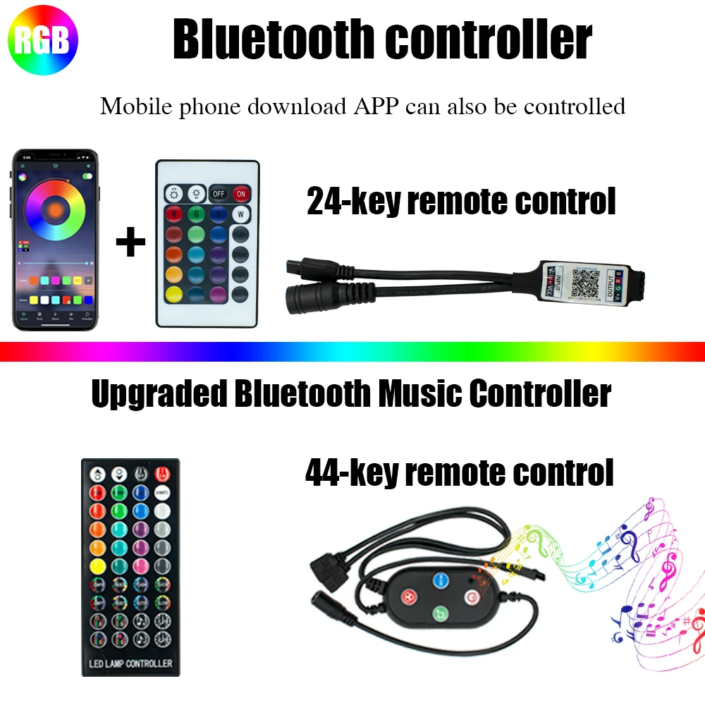 

Bluetooth WIFI RGB RGBW LED controller with infrared remote control for DC 12V RGB 2835 5050 LED strip LED module light