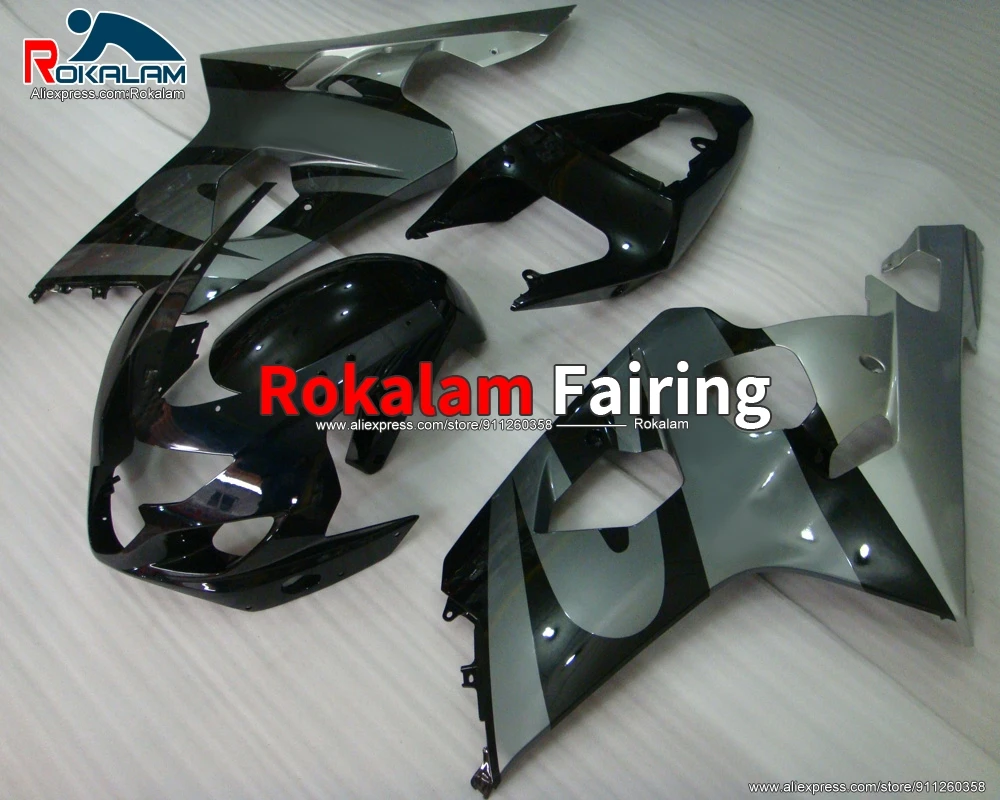 

Body Shells For Suzuki GSXR600 GSXR750 K4 2004 2005 GSX-R600 GSX-R750 04 05 Black Gray Motorcyle Fairing Kit (Injection Molding)