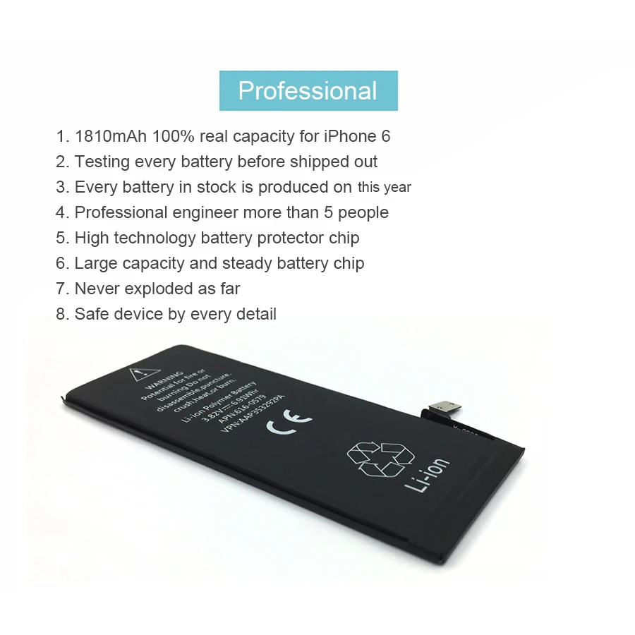 PINZHENG новый оригинальный сменный аккумулятор для телефона iPhone 6 6G iPhone6 реальная