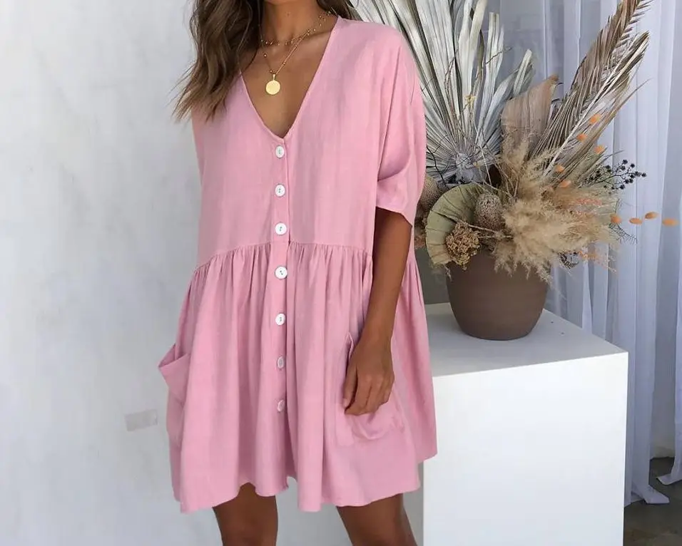 Летнее платье с коротким рукавом повседневное свободное одежда для беременных