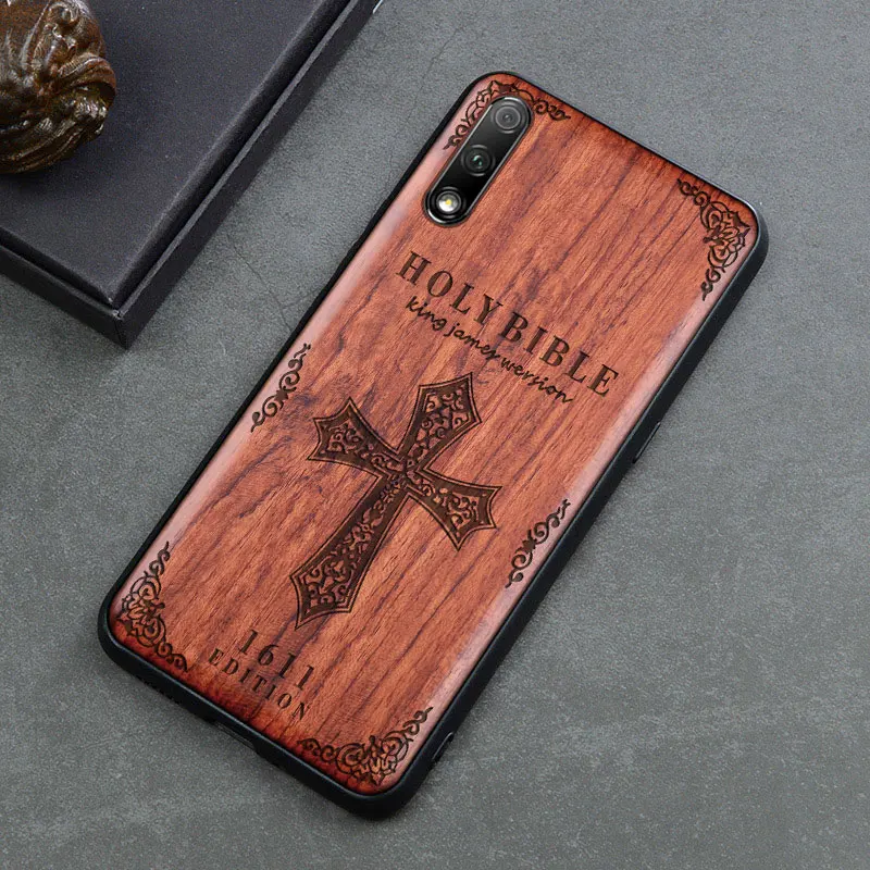 Чехол для Honor 9x, Деревянный чехол, чехол для Honor 9x Pro, розовое дерево, ТПУ, ударопрочный чехол для телефона, чехол для huawei Honor 9x