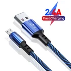 Микро USB кабель 2.4A шнур для быстрой зарядки и передачи для Xiaomi Redmi Note5 Pro Android мобильный телефон кабель для передачи данных для Samsung карта памяти Micro зарядное устройство