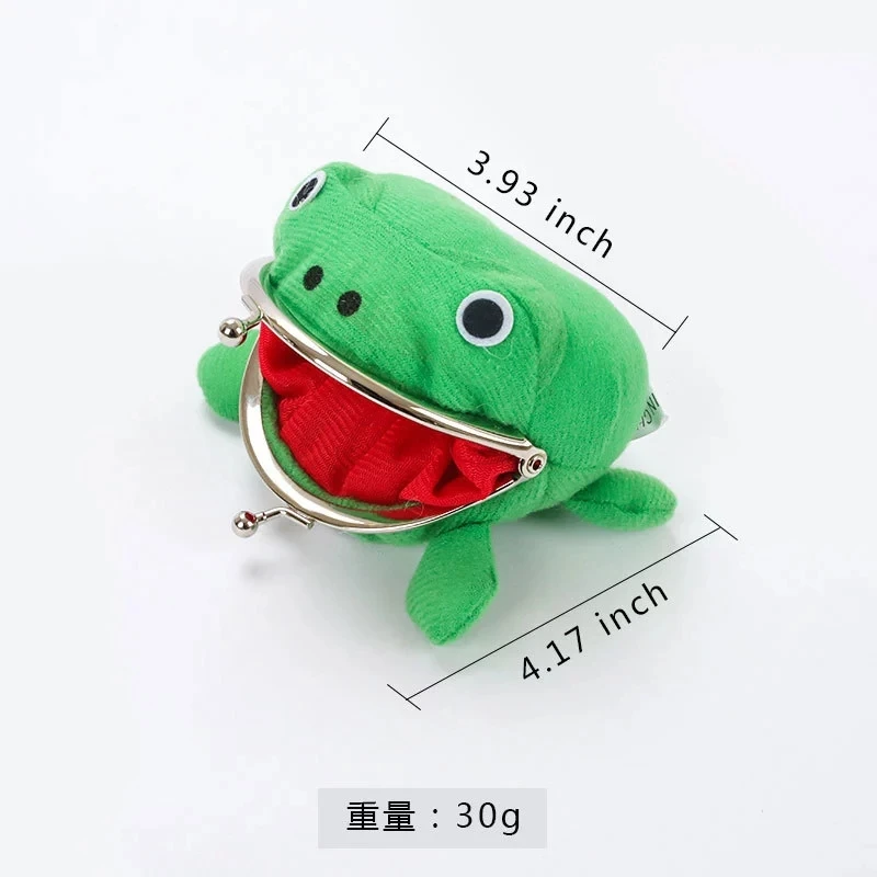 20Pcs/Lot Frog Wallet Coin Purse Keychain Anime Plush Frog Cartoon Flannel Wallet Key Holder Cosplay Toy School Prize Wholesale images - 6