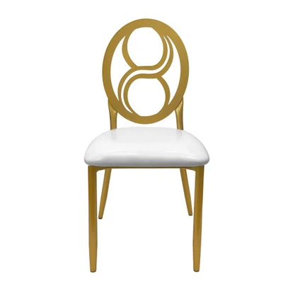 

Новейший современный обеденный стул из искусственной кожи на заказ с полым спинкой, легкая роскошная мебель для помещений, кофейни, рестора...