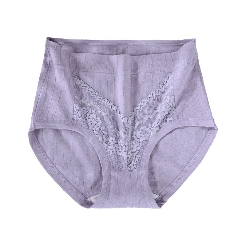 3pcs women's Middle-aged and elderly  underwear female summer cotton high waist  panties large size XL-6XL shorts briefs