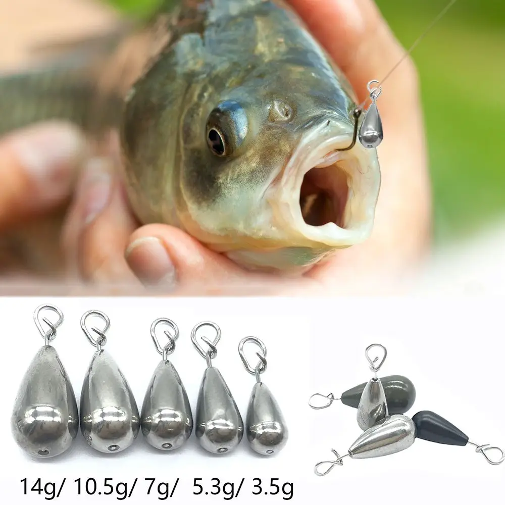 1pc 35/53/7/105/14g Fishing Sinker Tungsten fall Hook Connector Line Sinkers Additional Weight Quick Release Casting | Спорт и