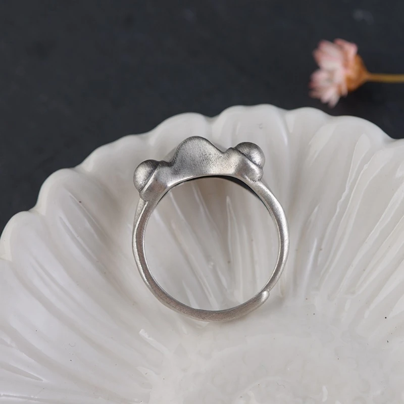 

Sterling 925 Silver Frog Open Rings Women Vintage Cute Animal Frog Finger Ring Band Silver Fashion Jewelry Gifts Adjustable