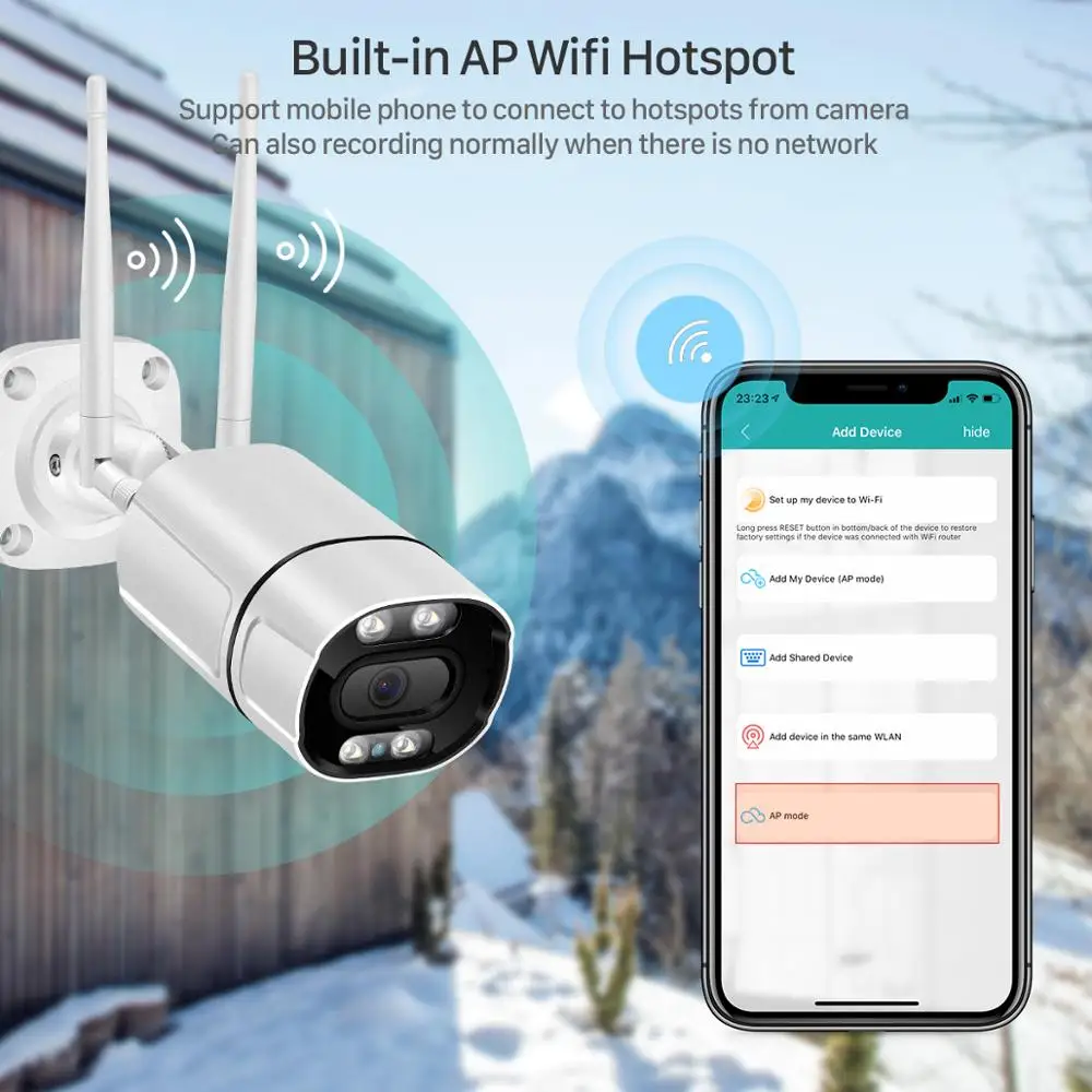 IP-камера BESDER наружная 5 МП 1080P HD с ИК-подсветкой ночным видением | Безопасность и