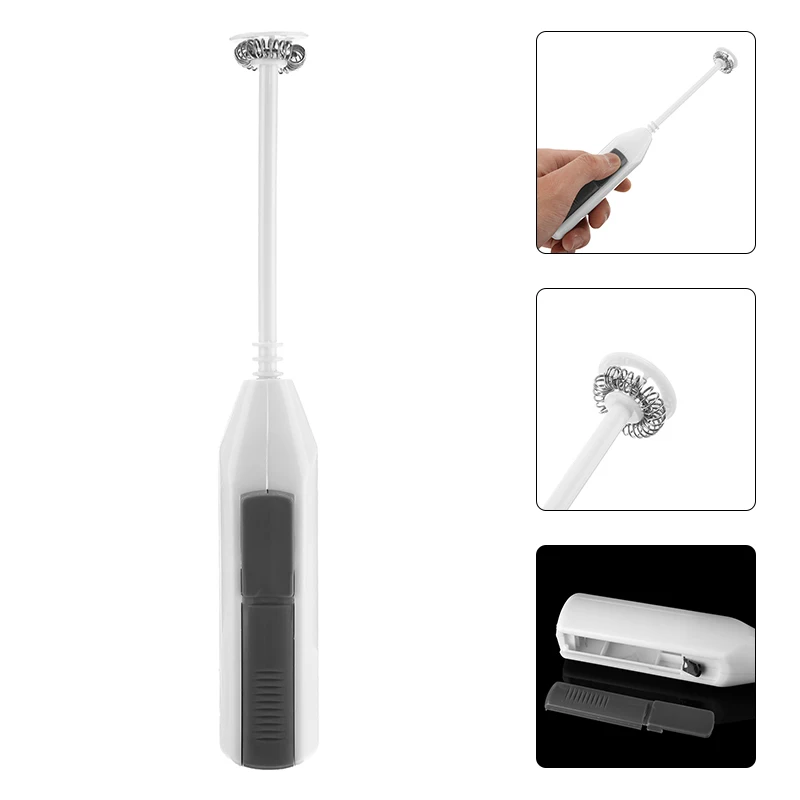 

New Household Handheld Electric Frother Milk Coffee Frother Drink Foamer Whisk Mixer Multifunctional Egg Beater Stirrer Tools