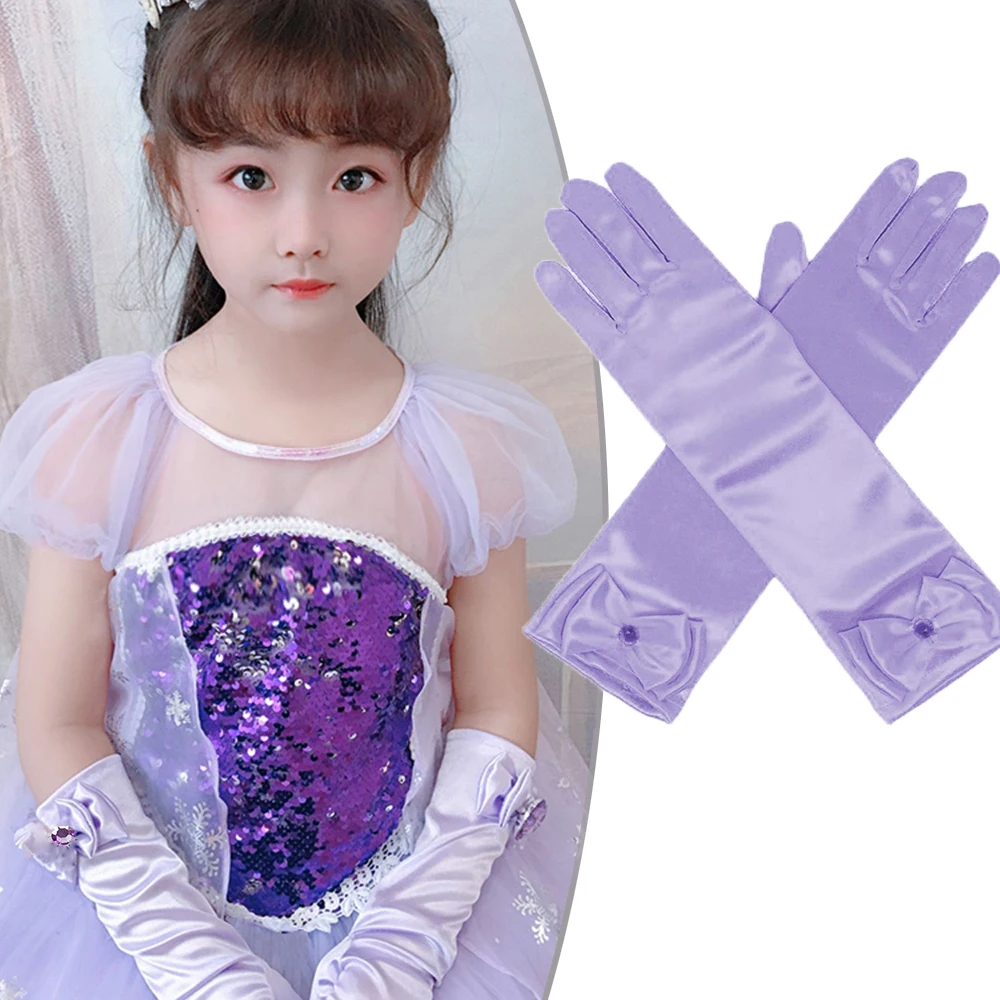 Длинные атласные перчатки принцессы для танцев и сцены свадебное платье