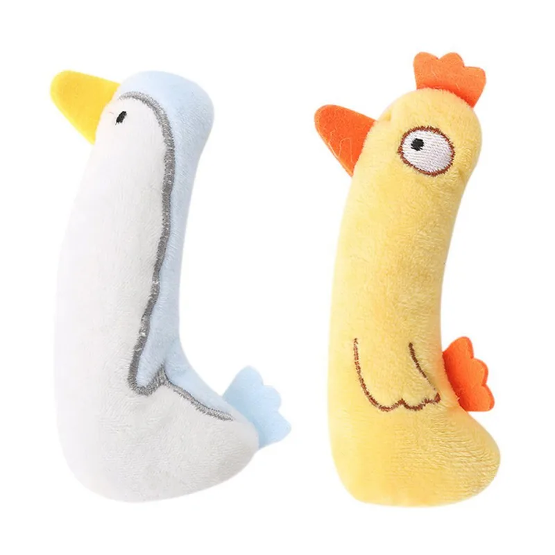 

Pet Cat Plush Contains Catnip Toy White Duck