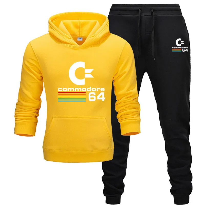 

New Autumn Men's Two-piece Hoodie Print + Pants Sportswear Casual Men's/Women's Sports Shirt Track and Field Suit Brand Sportswe