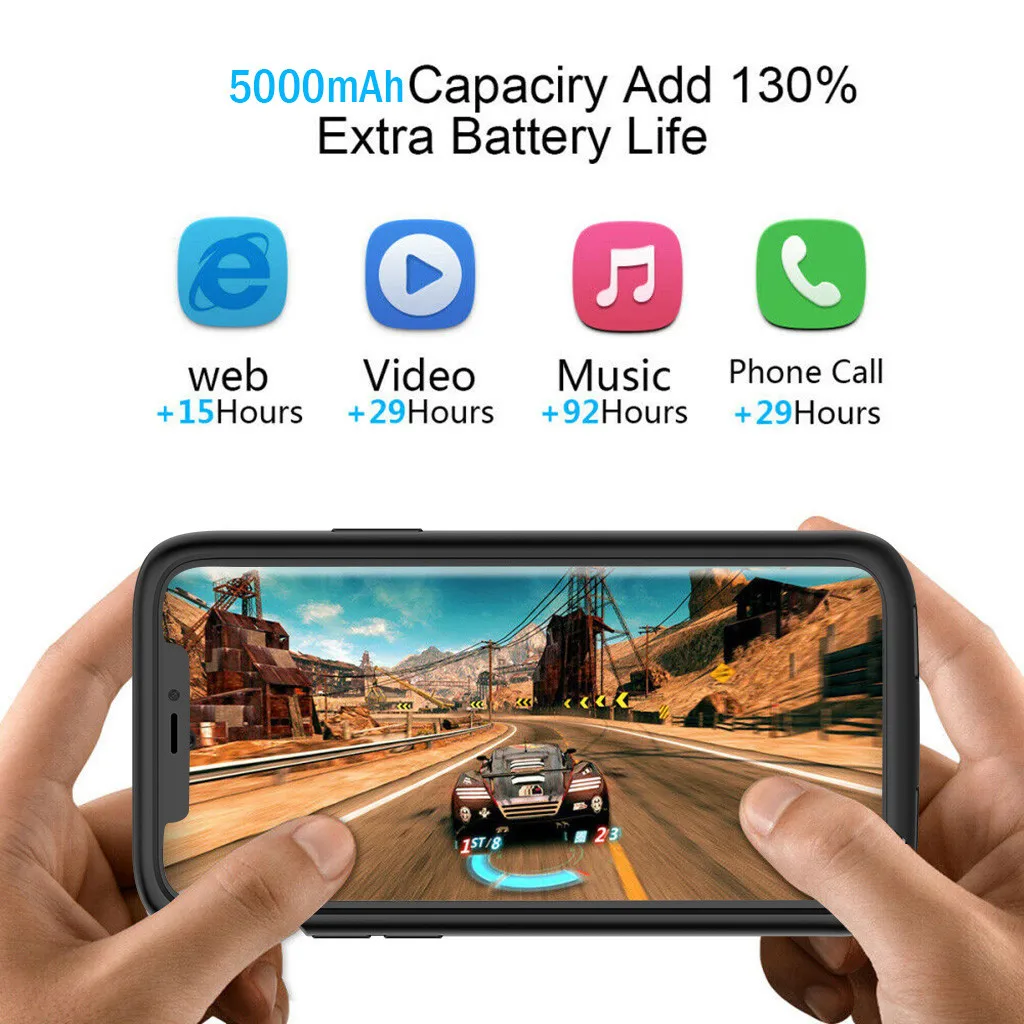 Новый Для iphone 11 Pro 4800mAh Чехол дополнительный аккумулятор телефон банк питания
