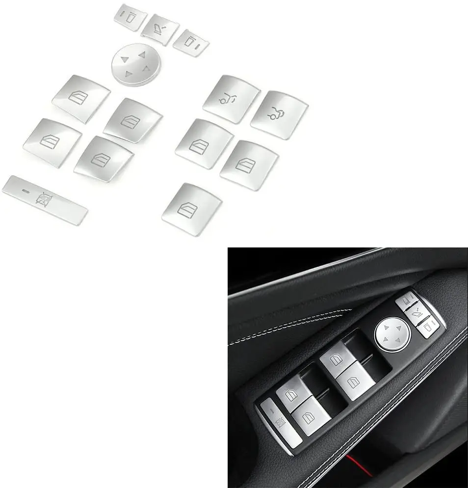 14 шт. Автомобильная оконная стеклянная подъемная Кнопка накладка наклейка для