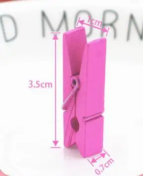 Цветной Деревянный Мини зажим офисные принадлежности прищепка для фотографий