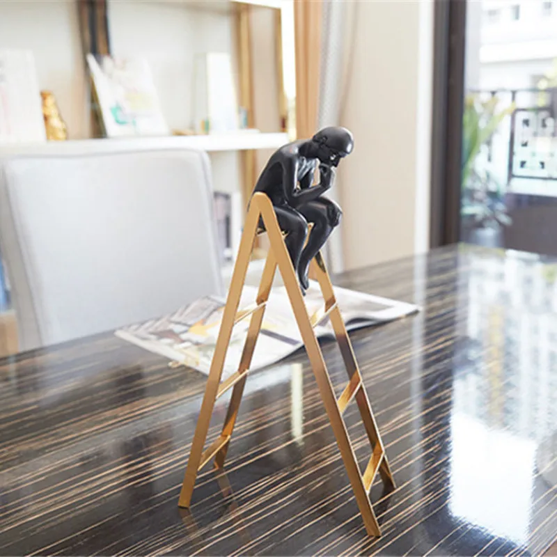 

Bao Guang Ta European Thinker Statue Creative Home Decor Living Room Desktop Porch Modern Minimalist Crafts Furnishings A2292